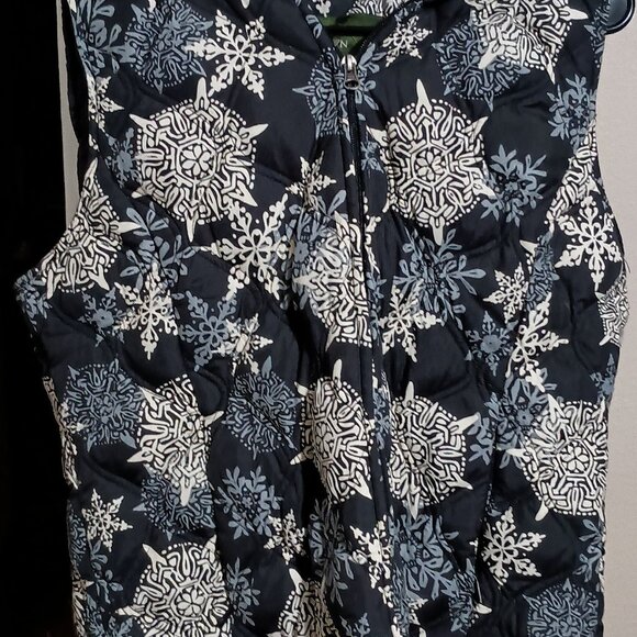 Eddie Bauer Women Goose Down Quilted Vest Size XL with Faux Fur Hood Zip Up - Picture 11 of 15